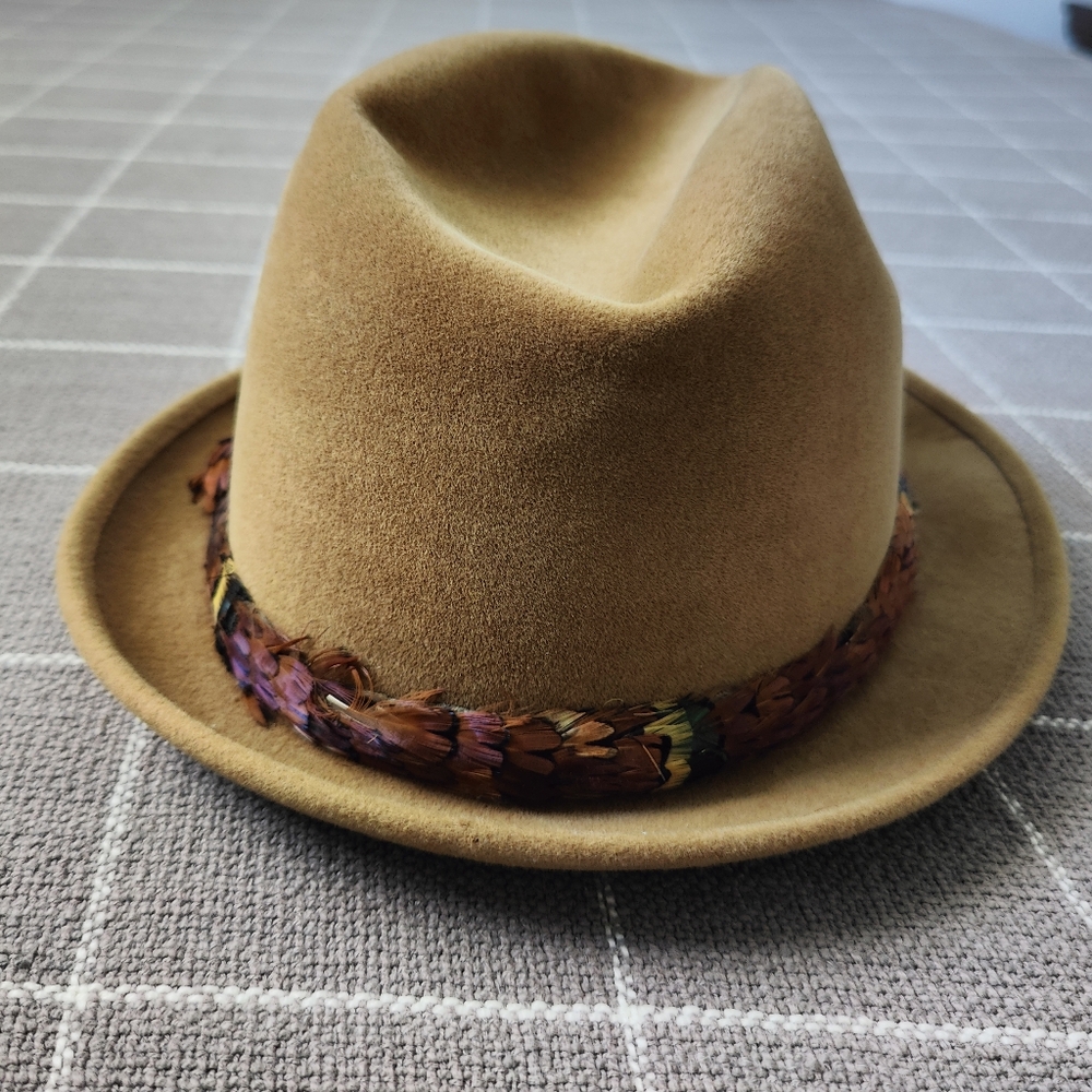 Vtg Dobbs Fifth Ave New York Feather Trimmed Fedora - Picture 3 of 11